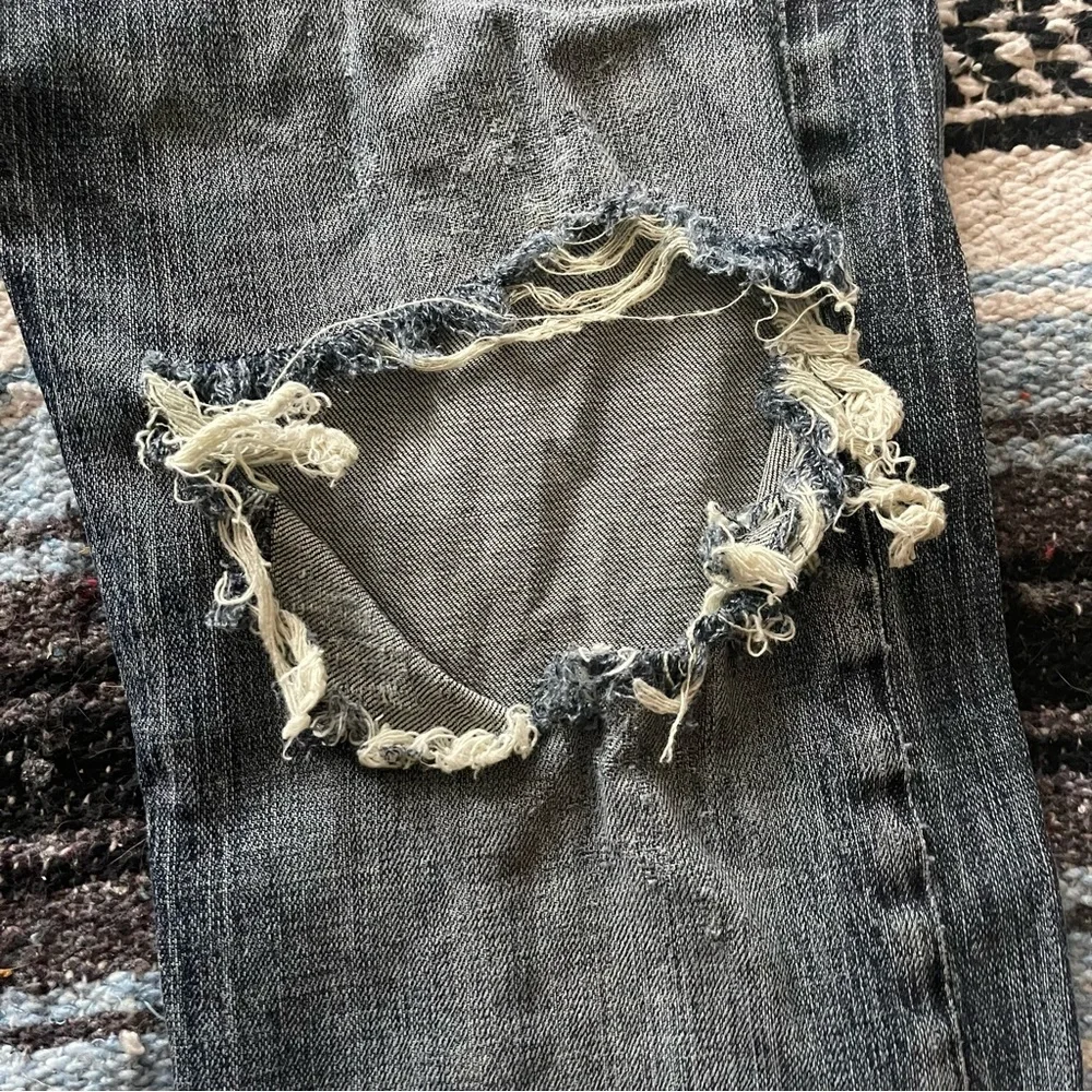 Buffalo David Bitton Men’s Denim Distressed 5 Pocket Bootcut Relaxed Fit Jeans